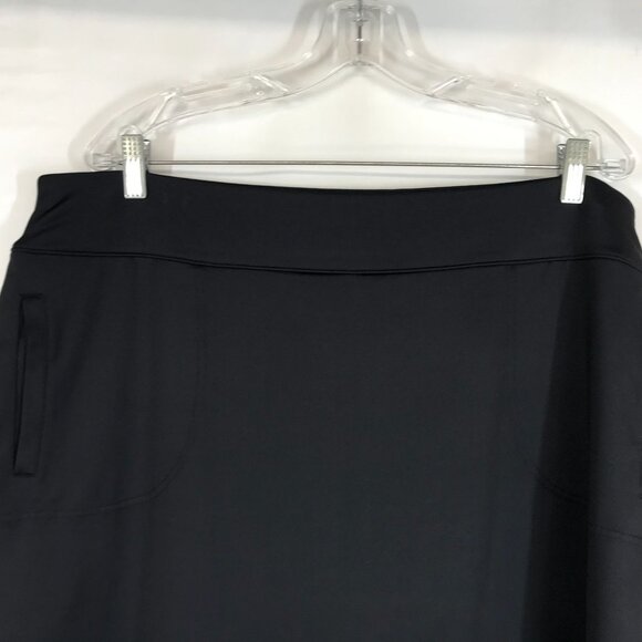 WEEKENDS BY CHICO'S -WOMEN'S 3 -BLACK POLYESTER BLEND MARESS SKORT SKIRT - Picture 2 of 10